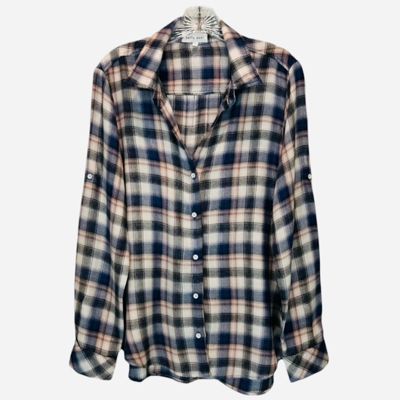 Revolve Bella Dahl flannel button up top - Picture 4 of 6